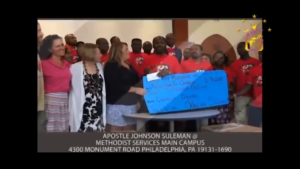 apostle Suleman at Methodist service main campus in Philadelphia