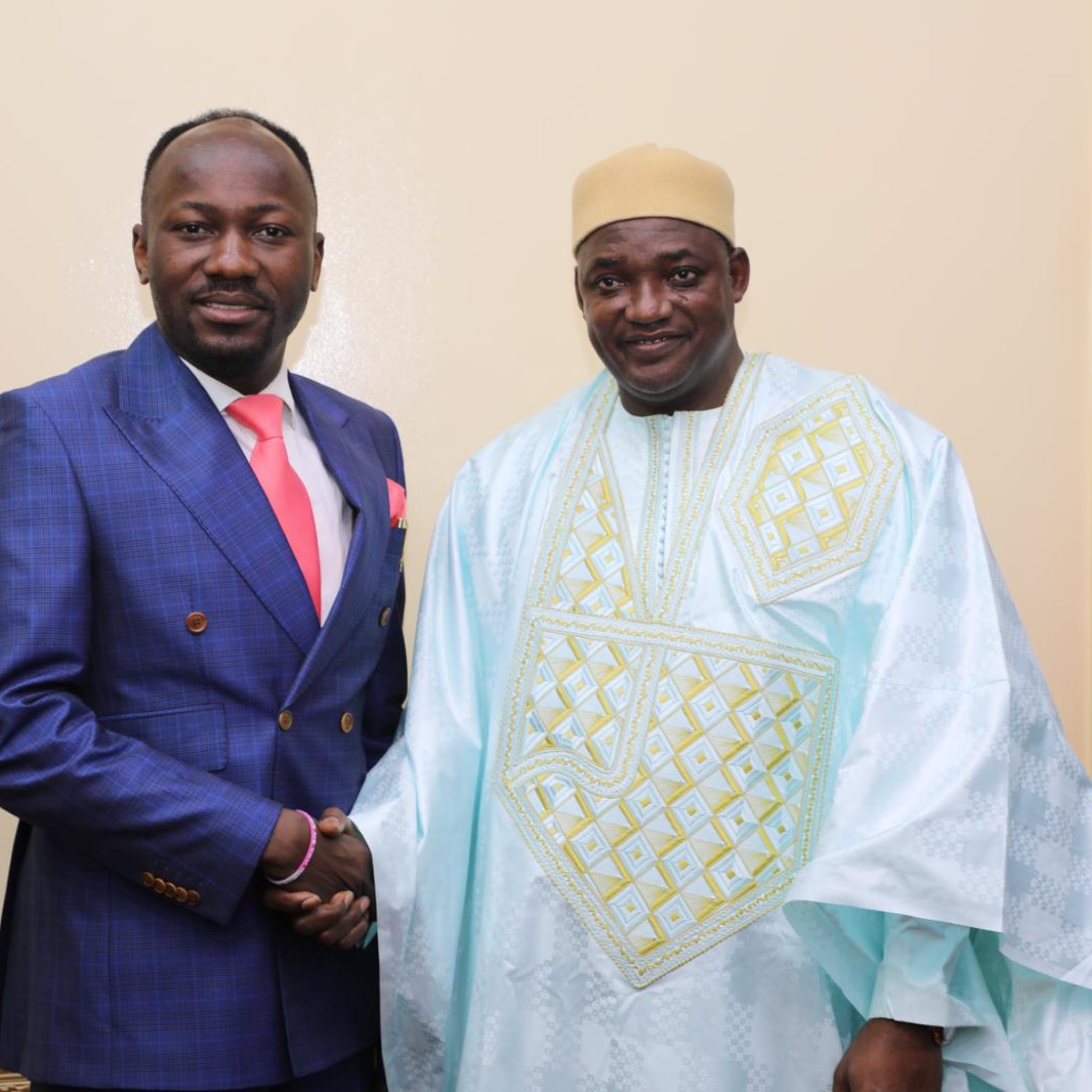 Gambian President with Apostle Johsnon Suleman